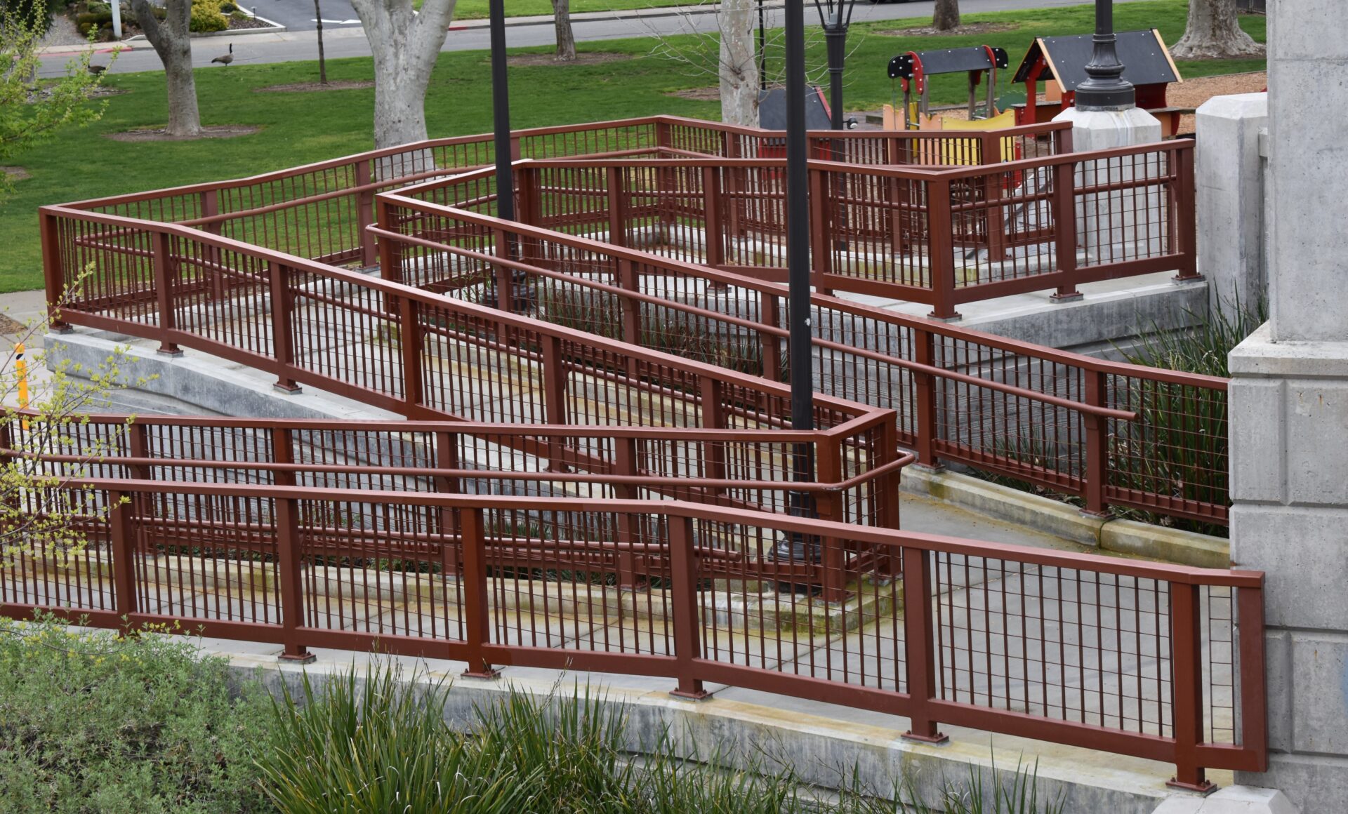 Opus60 infill used for graded pedestrian walkway