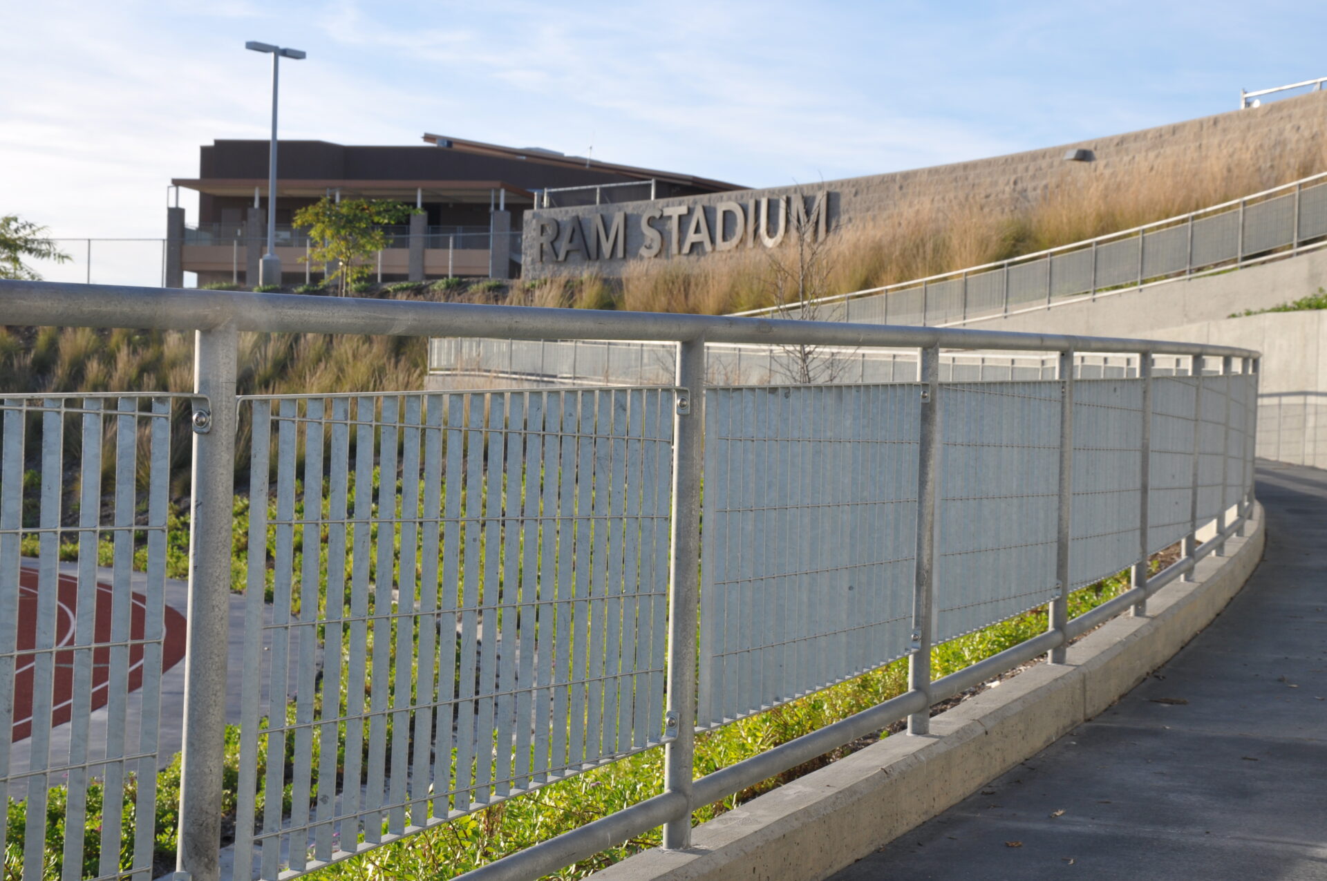 Opus10 infill used on graded outdoor stadium entrance