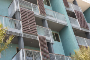 Opus50 panels used for infill on apartment balconies
