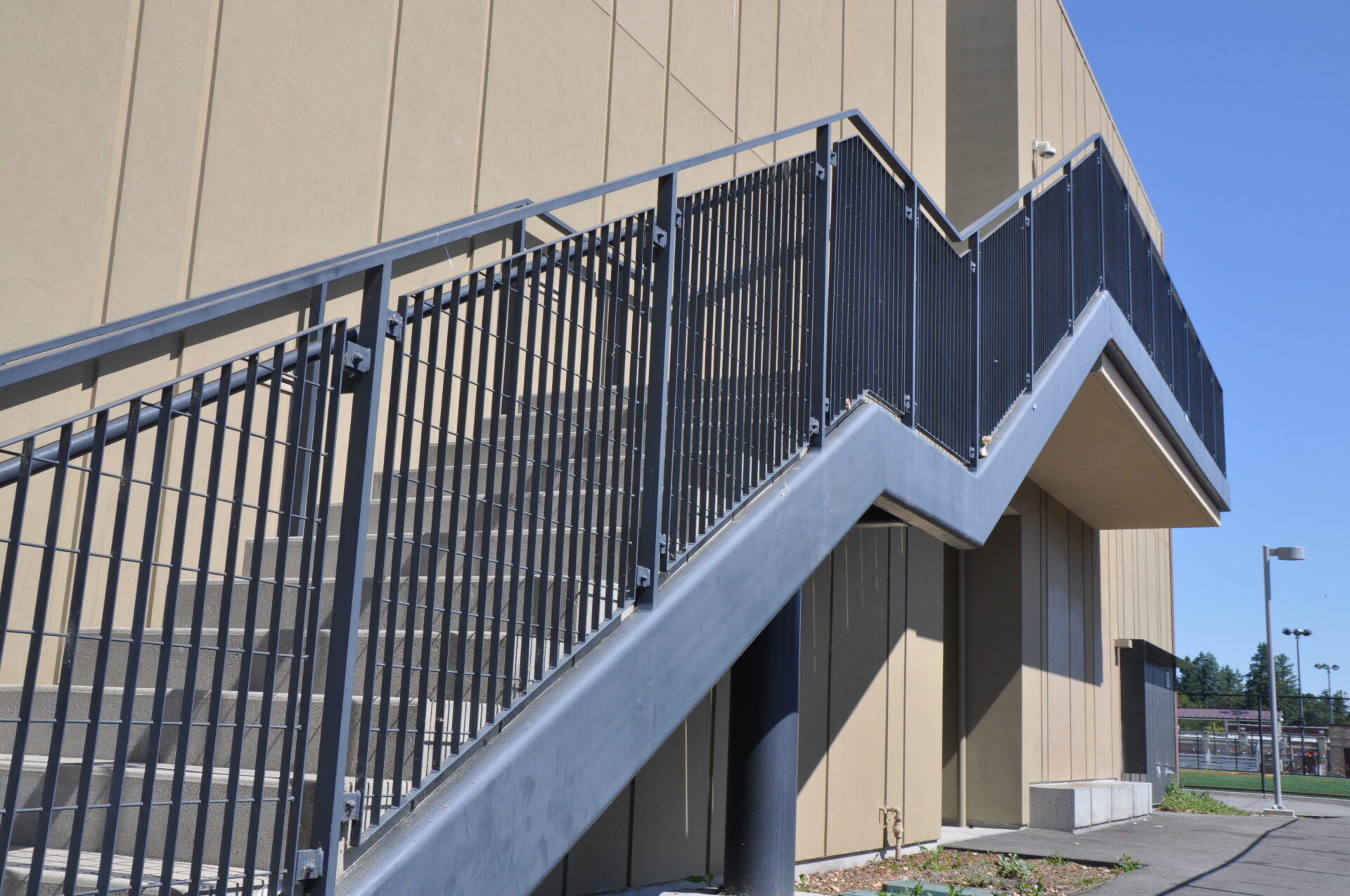 Opus50 exterior stair rail infill